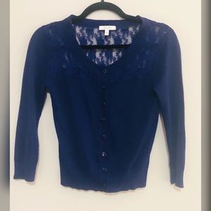 Blue cardigan